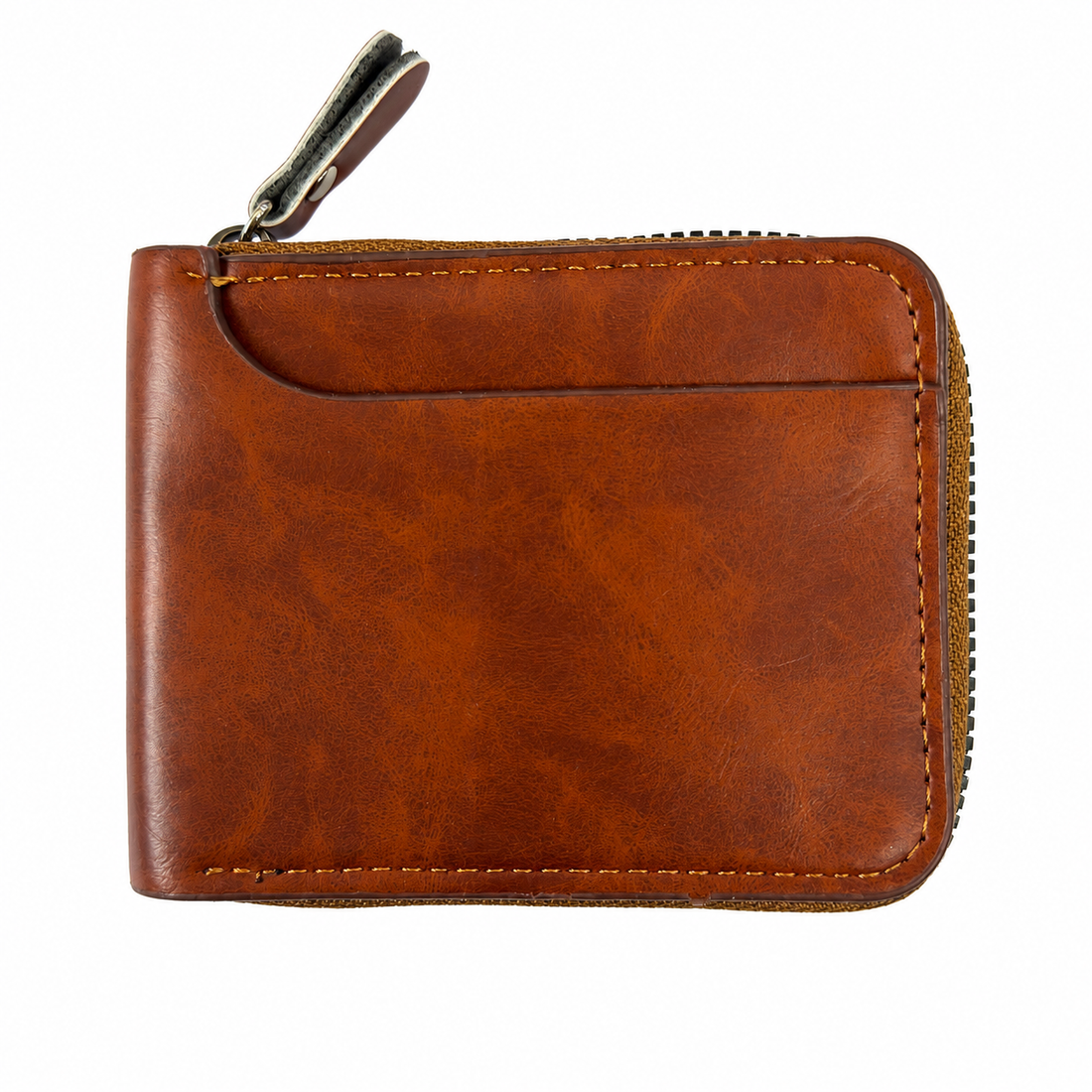 Premium Vegan Leather Men's Zipper Wallet | 9 Card Slots & ID Window SB-01
