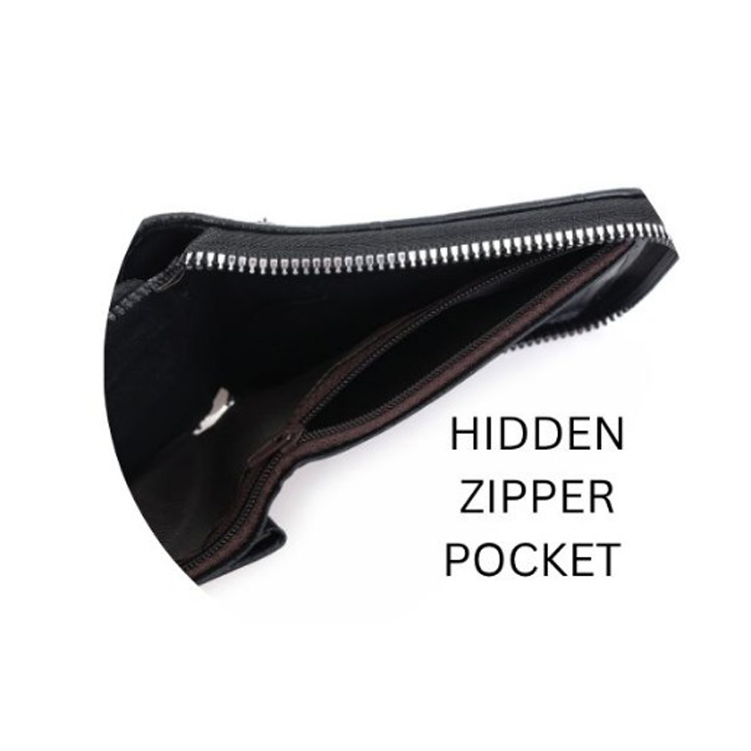 Premium Black Zip Wallet for Men – Faux Leather Slim Design IM-35