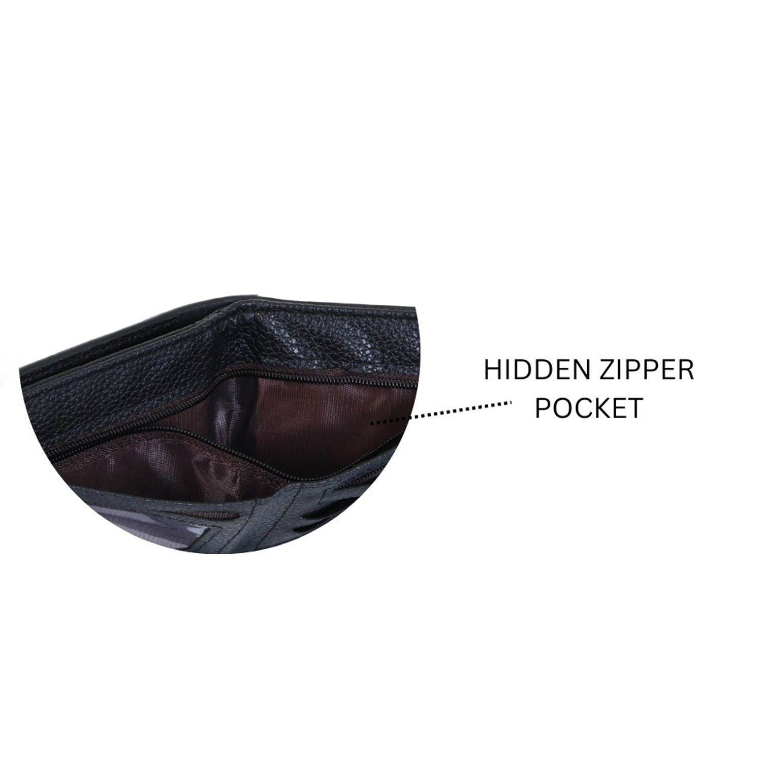 Classic Black Men’s Wallet – Coin Pocket, ID Window, Double Button Closure & Slim Design IL-48