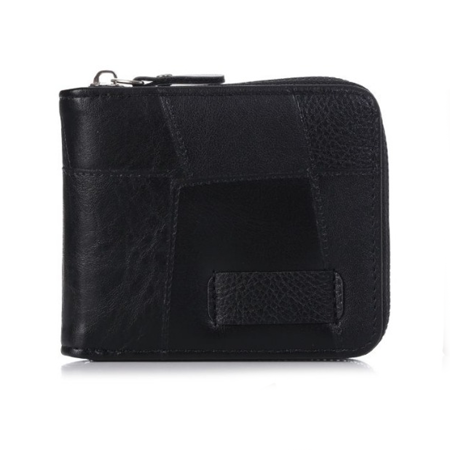 Classic Vegan Leather Men's Zip Wallet with Coin Pocket, Card Slots & Hidden Zipper Pocket IM-29