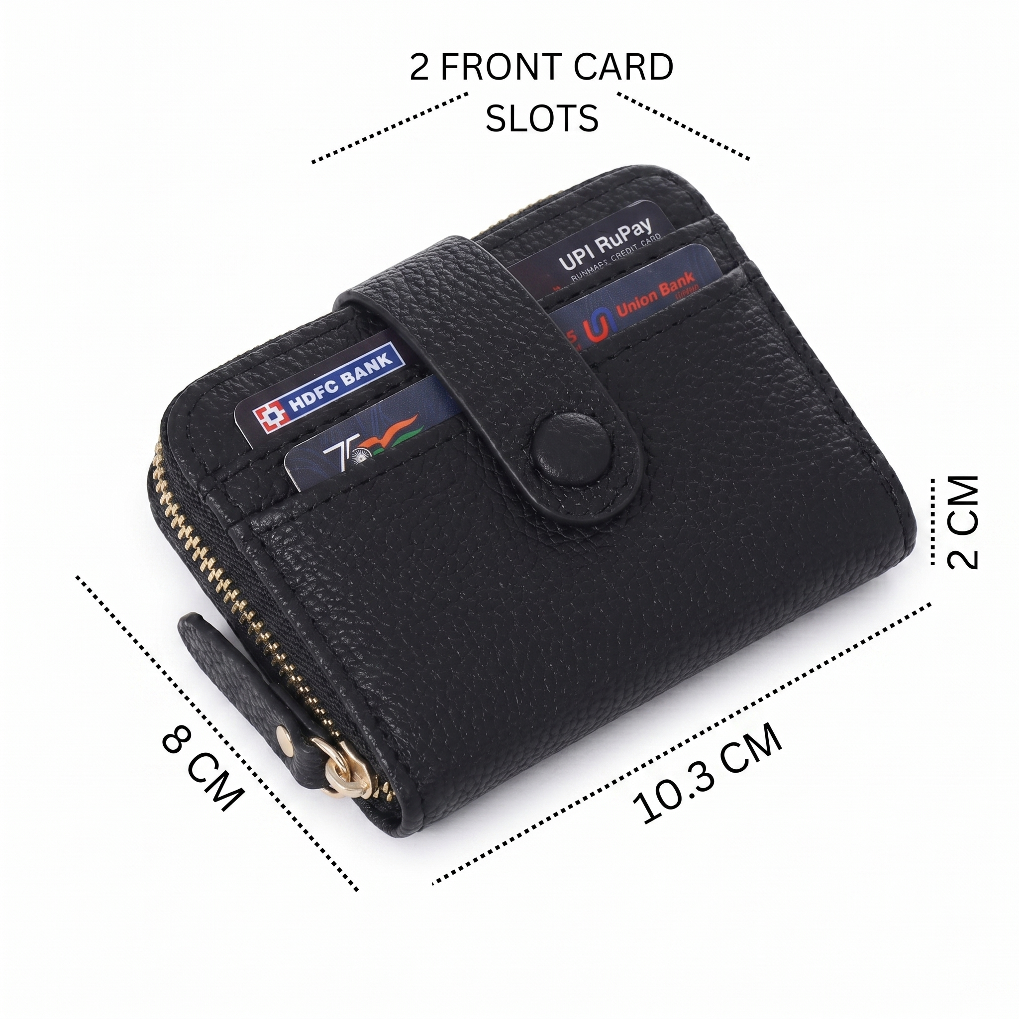 Man's Premium Zip Wallet with Secure Snap Closure & Card Storage BS-05