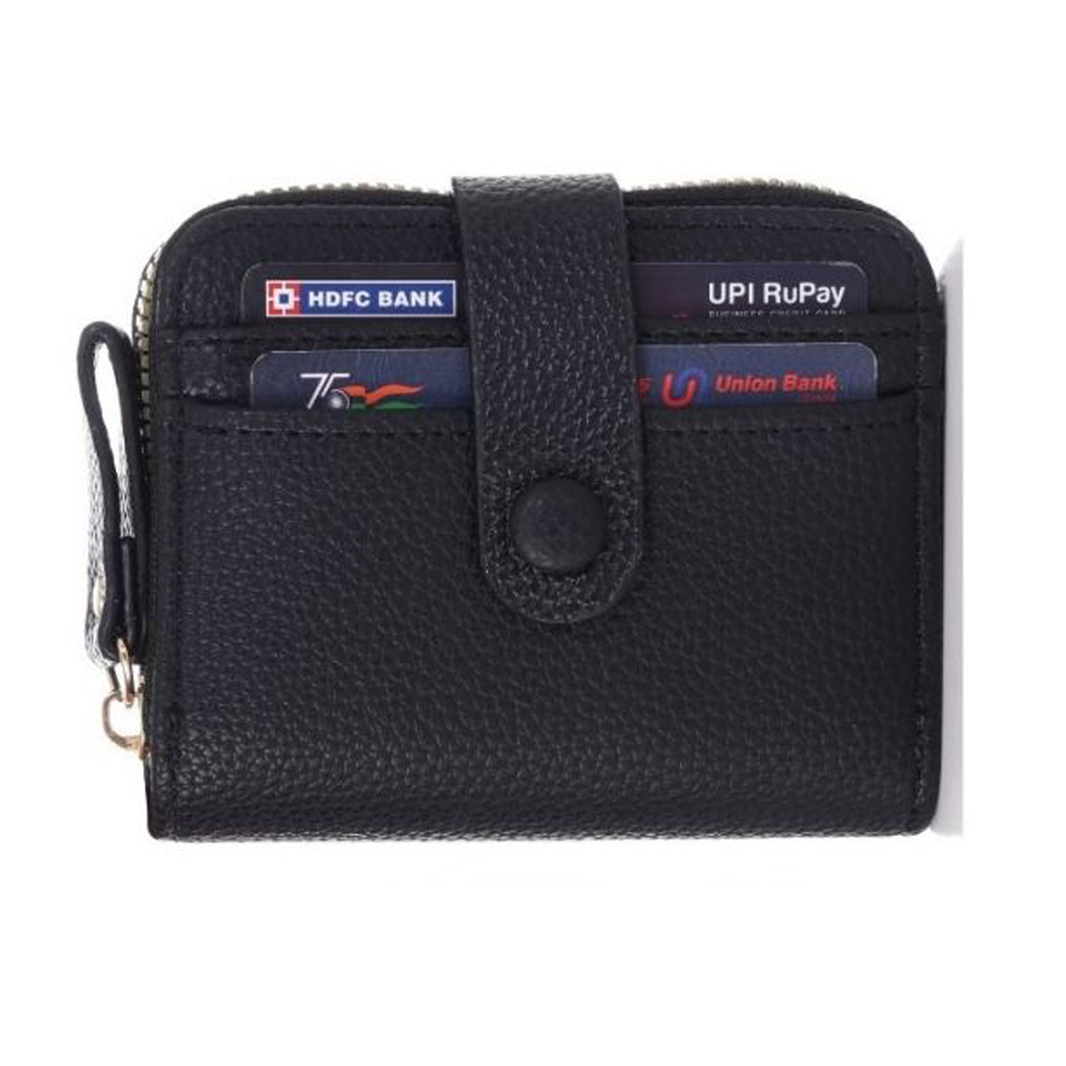 Man's Premium Zip Wallet with Secure Snap Closure & Card Storage BS-05
