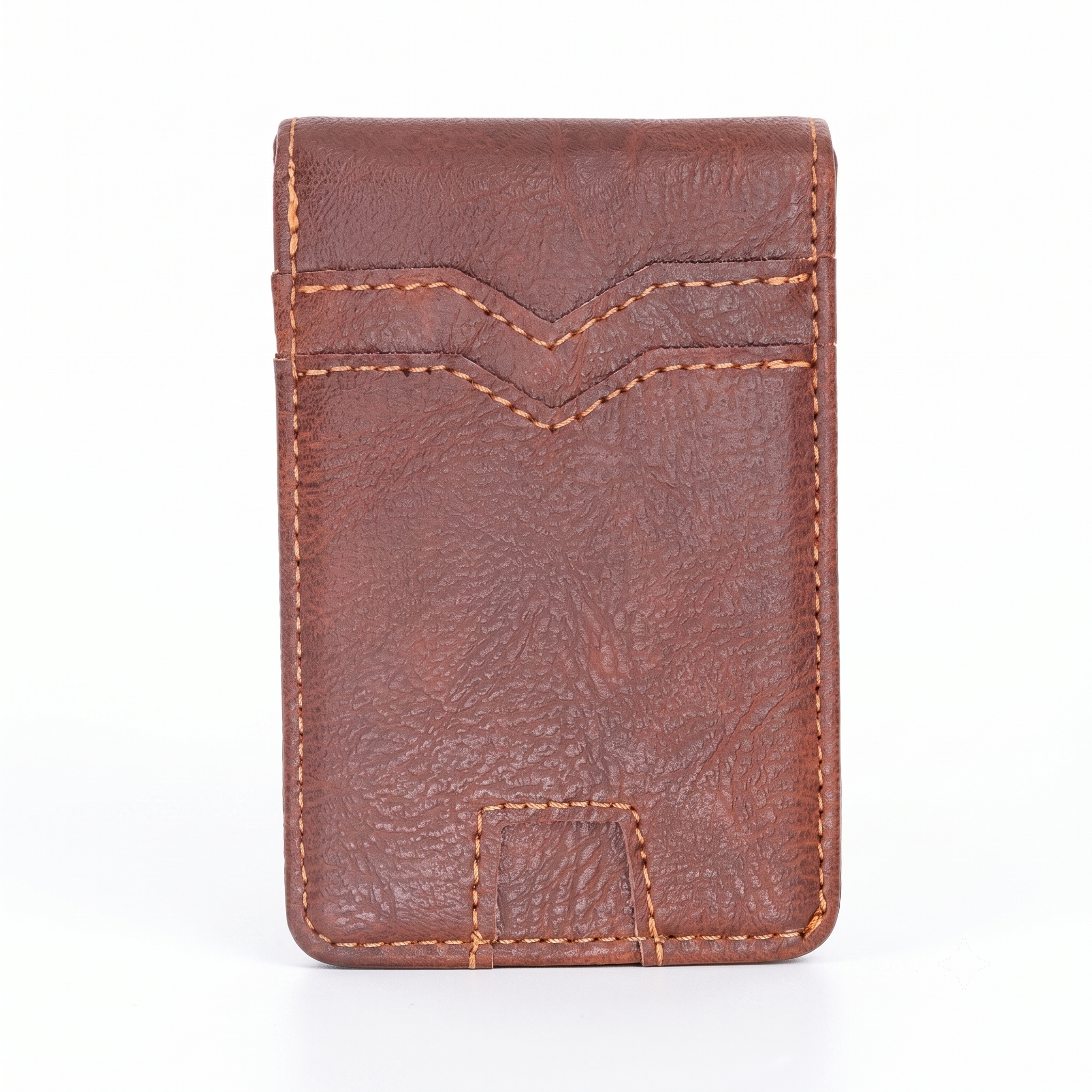 Men's Slim Vegan Leather Money Clip Wallet | Compact Card Holder with ID Window, Multiple Card Slots & Cash Clip OD-19