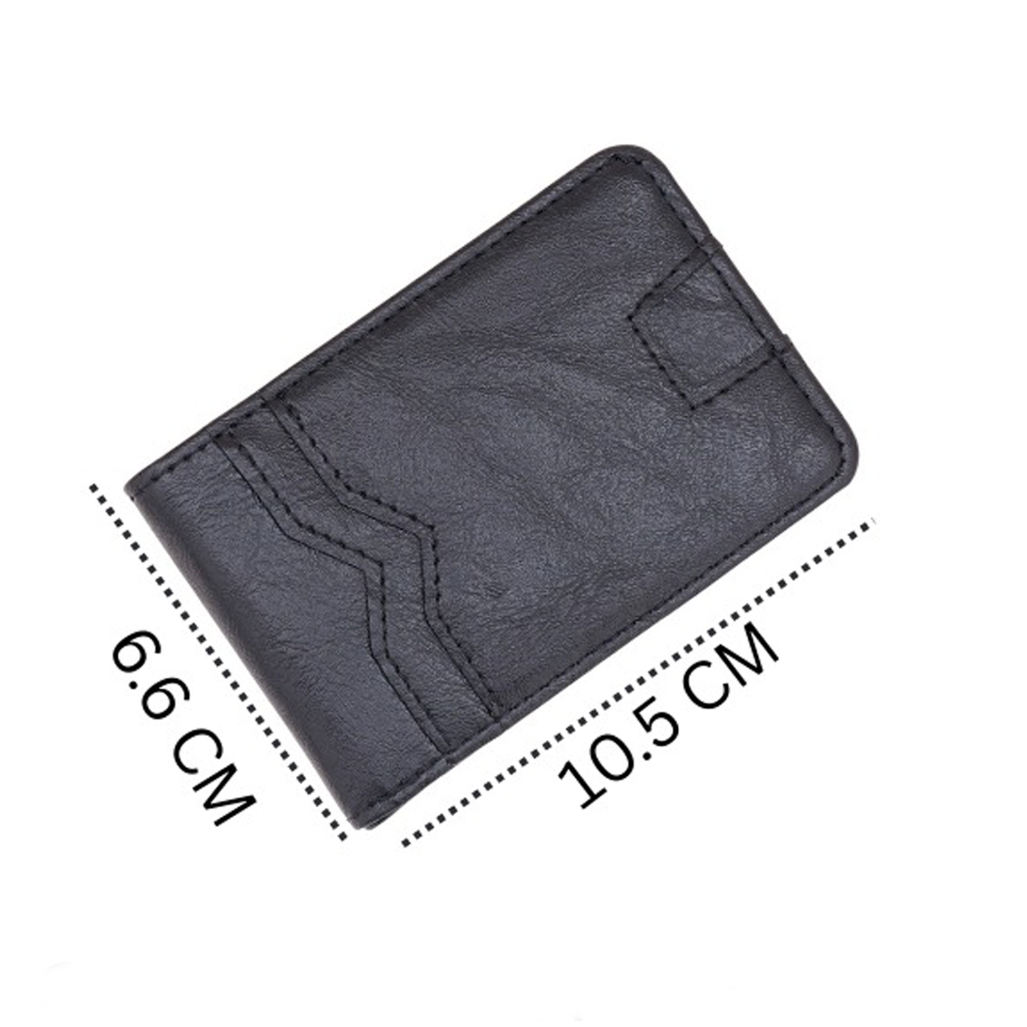 Men's Slim Vegan Leather Money Clip Wallet | Compact Card Holder with ID Window, Multiple Card Slots & Cash Clip OD-19