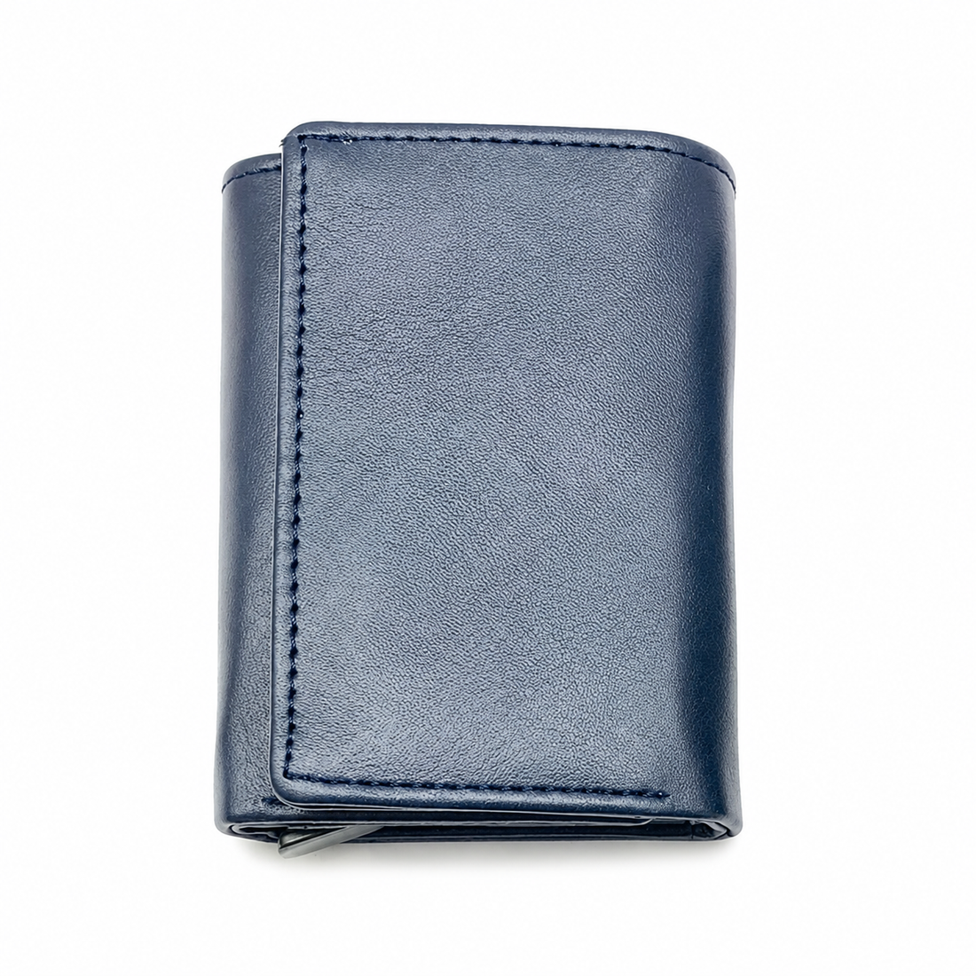Men’s Vegan Leather Pop-Up Wallet | Slim Metal Card Holder with Push Button Closure RNNB-001