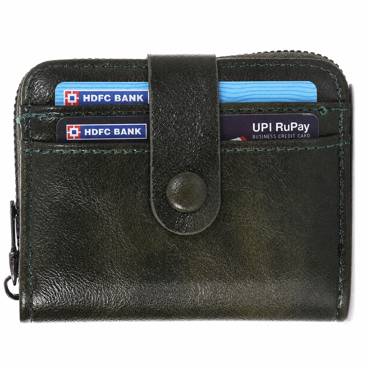 Premium Compact Men’s Wallet with Zipper Closure & Card Storage BS-06