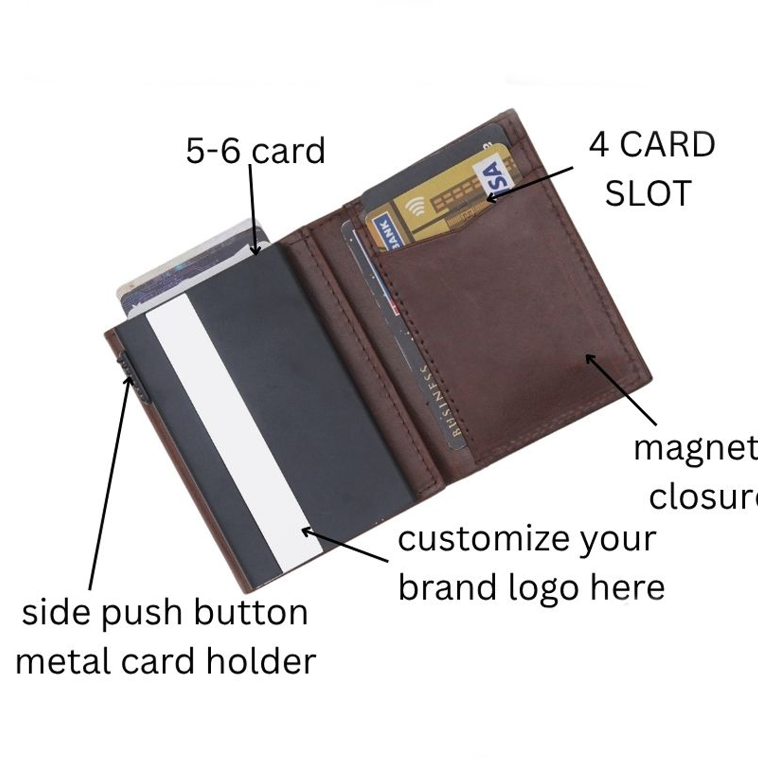 Premium Everyday Vegan Leather Wallet for Men with Pop-Up Card Access RKNB-802