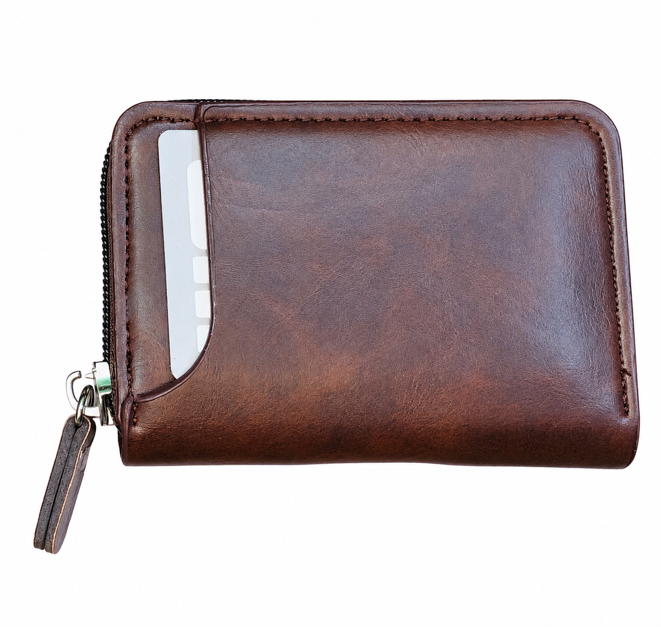 Premium Vegan Leather Men's Zipper Wallet | 9 Card Slots & ID Window SB-02