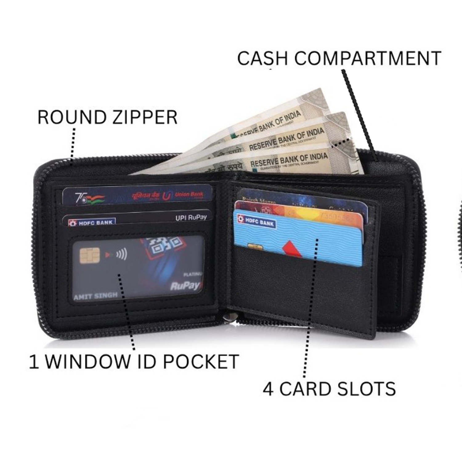 The Modern Classic Men’s Zip Wallet NQ-06